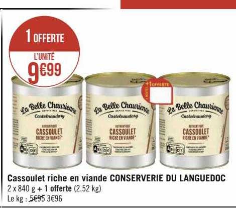 cassoulet riche en viande conserverie du languedoc