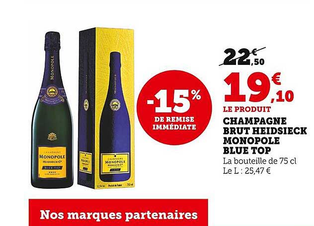 Champagne Brut Heidsieck Monopole Blue Top