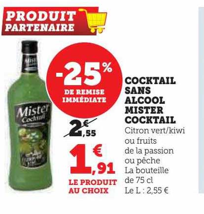 cocktail sans alcool mister cocktail