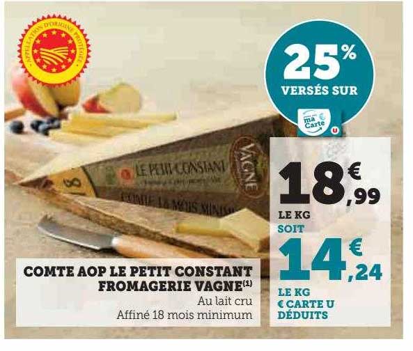 comte aop le petit constant fromagerie vagne