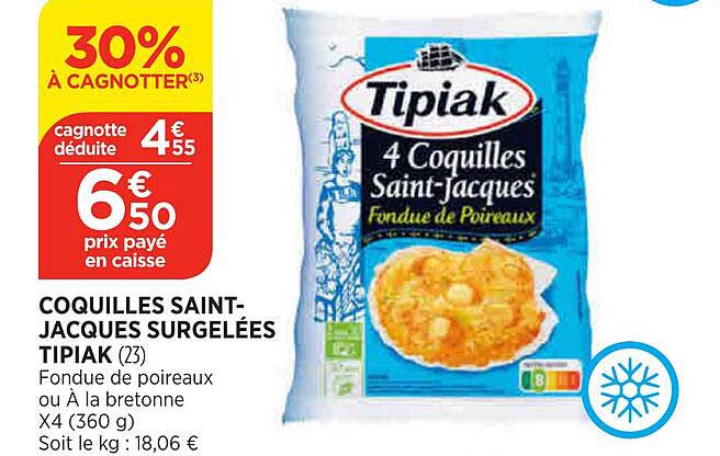 coquilles saint-jacques surgelées tipiak