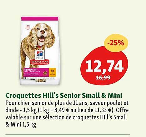 croquettes hill's senior small & mini
