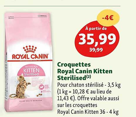 croquettes royal canin kitten sterilised