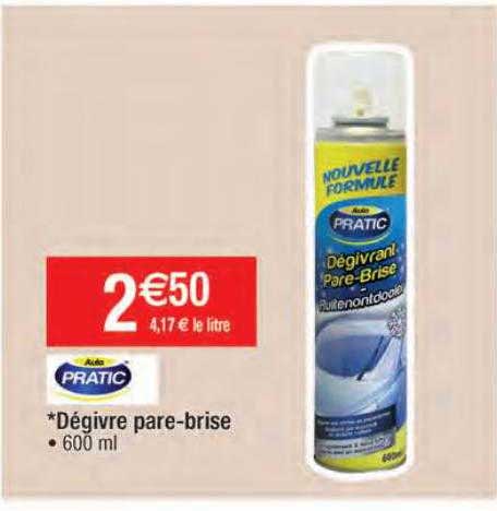 dégivre pare-brise pratic