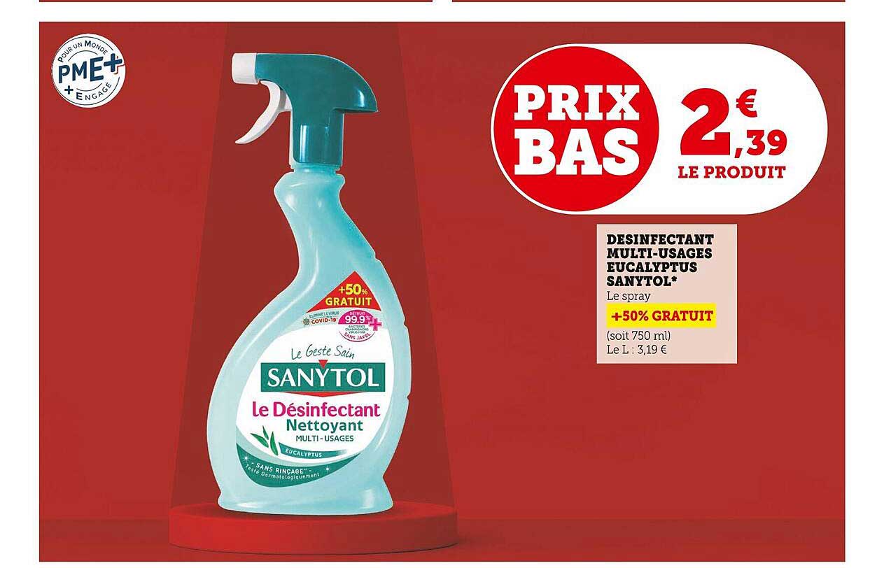 désinfectant multi-usages eucalyptus sanytol