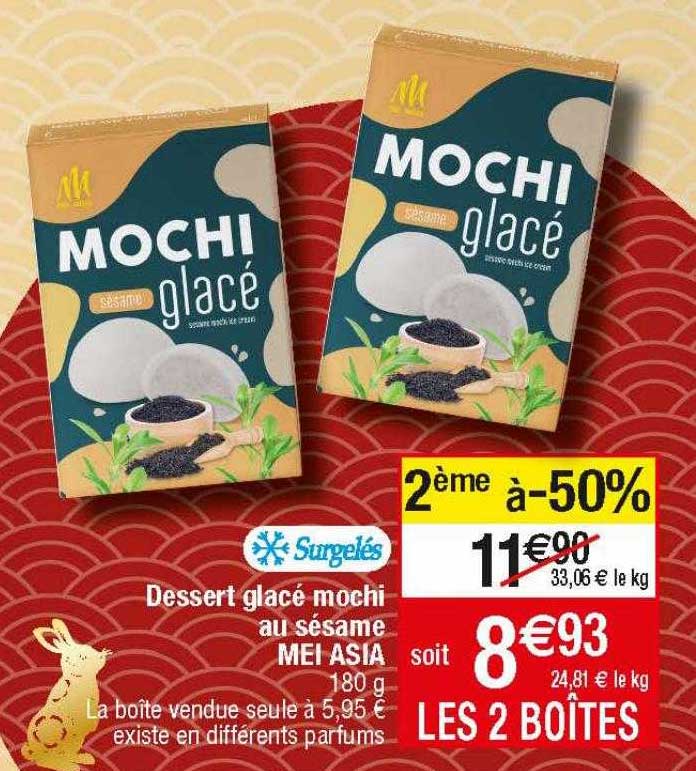 dessert glacé mochi au sésame mei asia