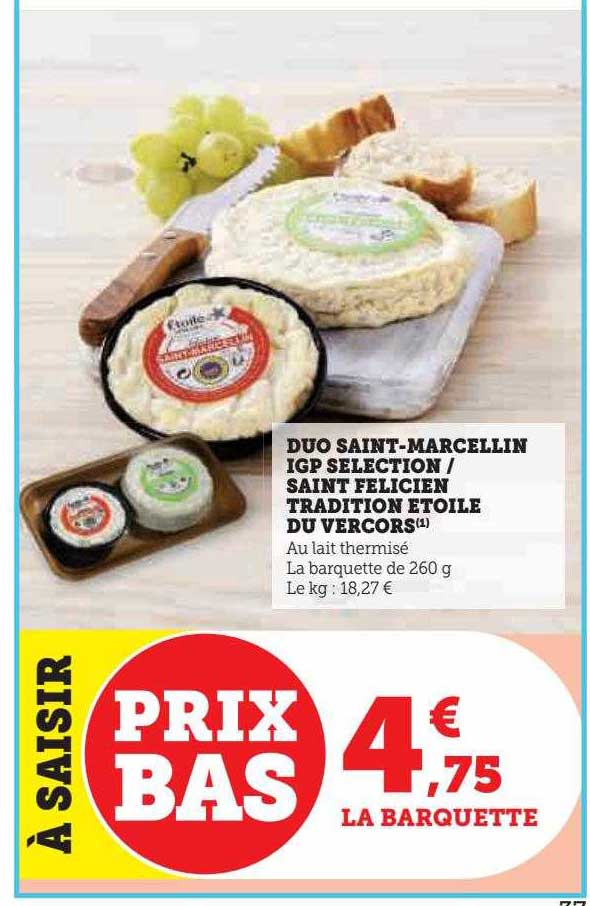 duo saint-marcellin igp sélection - saint félicien tradition étoile du vercors