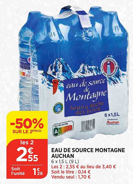 Eau De Source Montagne Auchan