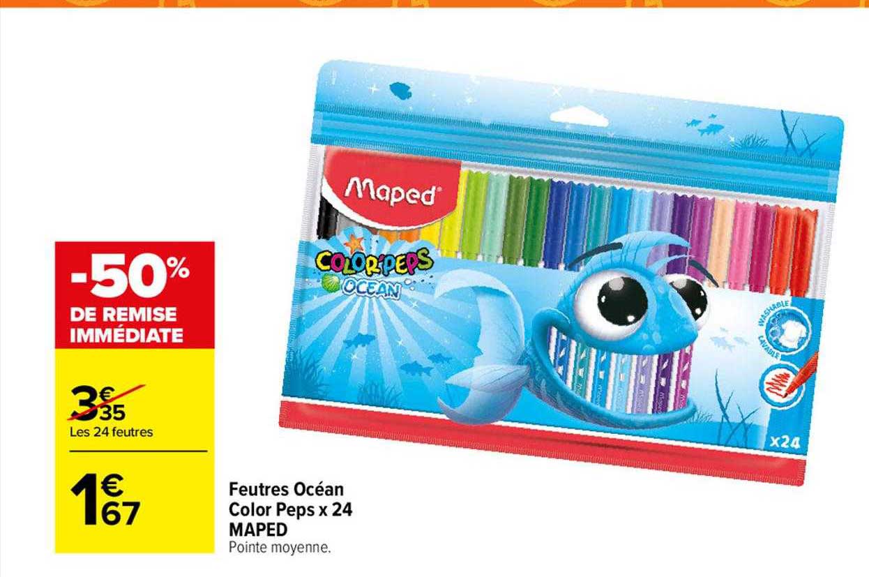 feutres océan color peps x24 maped