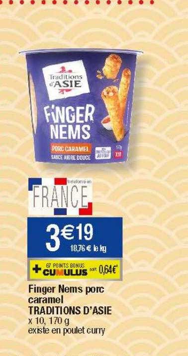finger nems porc caramel traditions d'asie