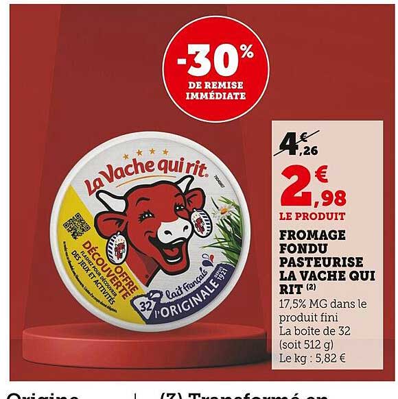 fromage fondu pasteurisé la vache qui rit