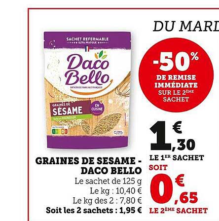 graines de sésame - daco bello