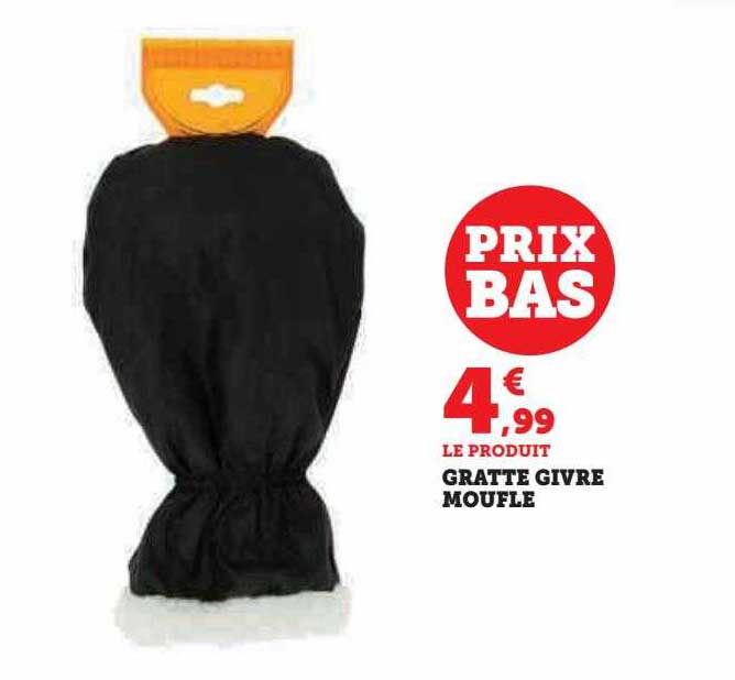 gratte givre moufle
