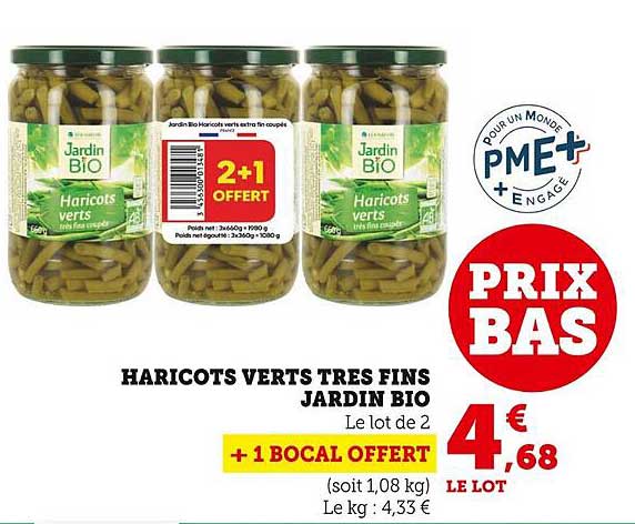 haricots verts très fins jardin bio