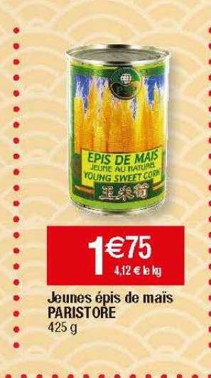 jeunes épis de maïs paristore