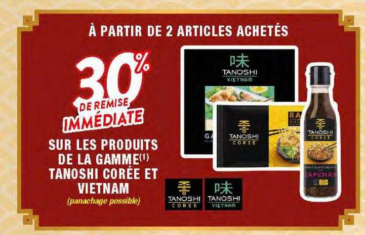 la gamme tanoshi corée et vietnam