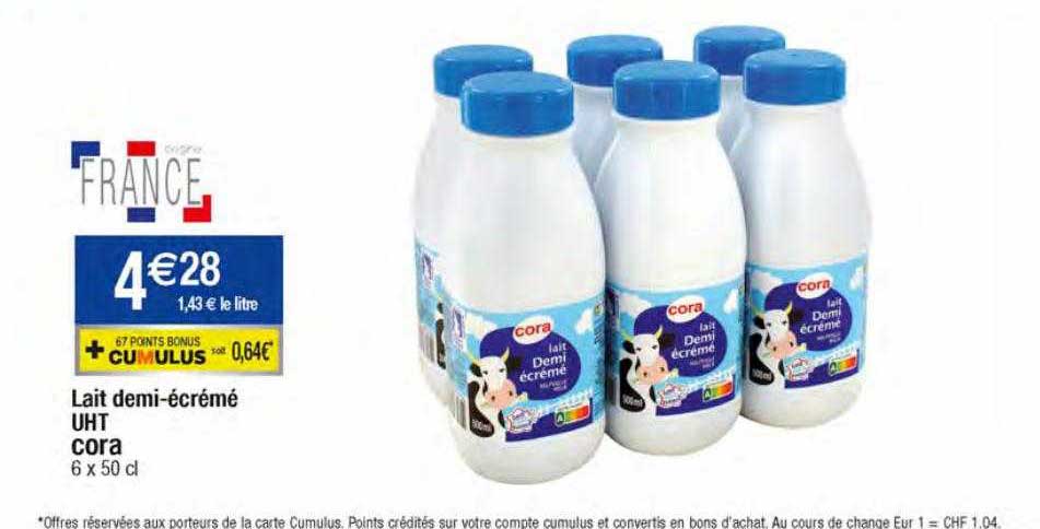 lait demi-écrémé uht cora