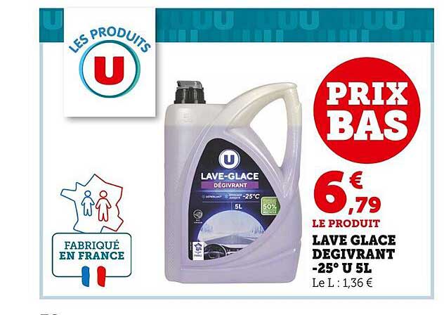 lave glace dégivrant -25° u 5l