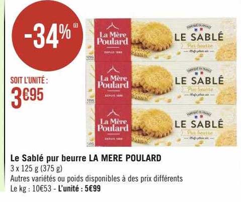 le sablé pur beurre la mère poulard