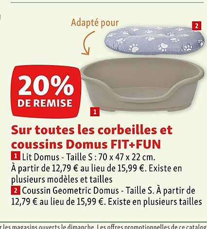 les corbeilles et coussins domus fit + fun