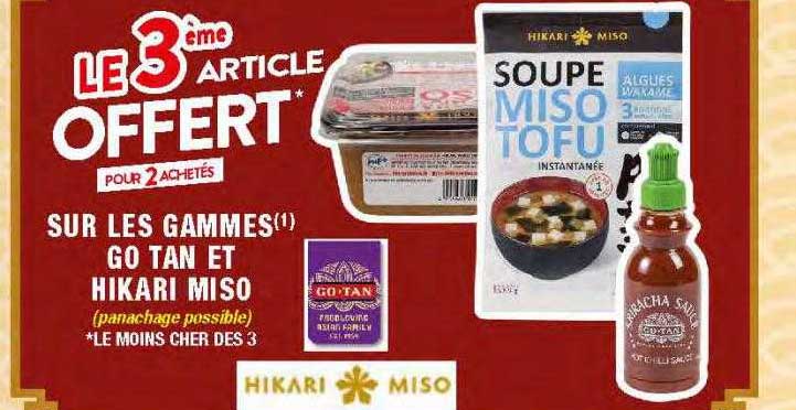 les gammes go tan et hikari miso