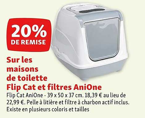les maisons de toilette flip cat et filtres anione