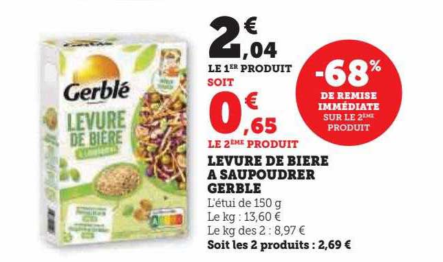 levure de bière à saupoudrer gerblé