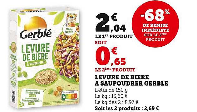 levure de bière à saupoudrer gerblé