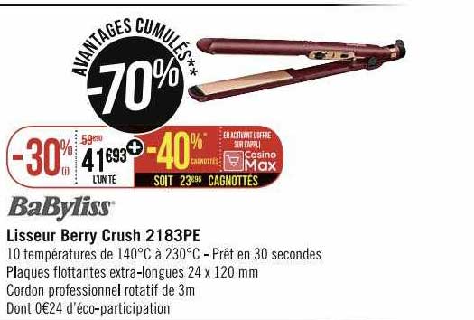 lisseur berry crush 2183pe babyliss