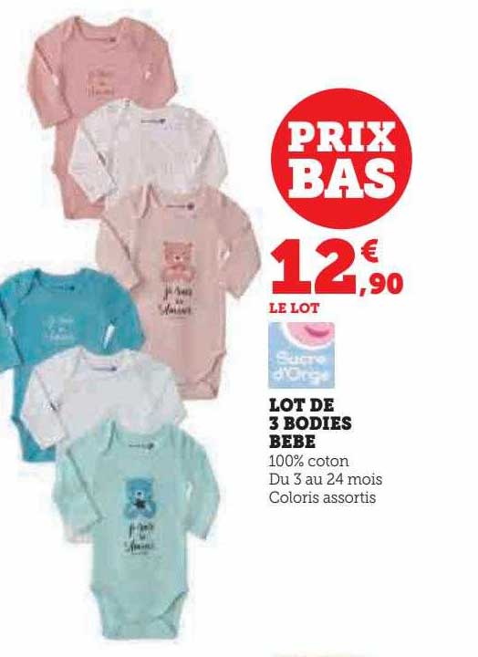 Lot De 3 Bodies Bébé