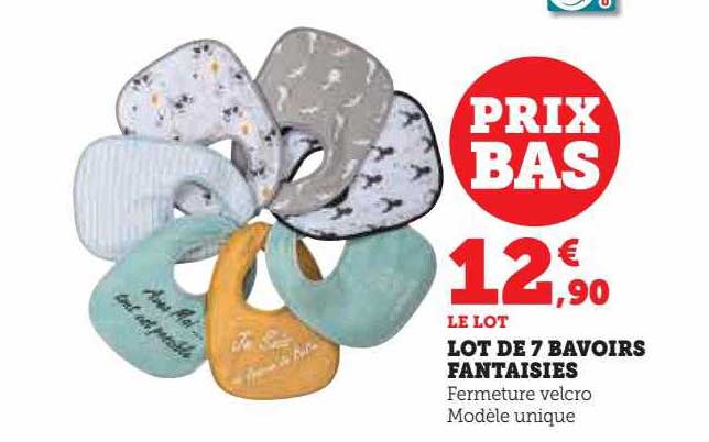 Lot De 7 Bavoirs Fantaisies
