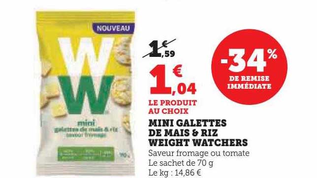 mini galettes de maïs & riz weight watchers