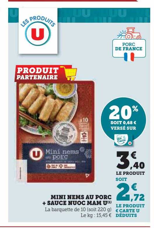 mini nems au porc + sauce nuoc mam u