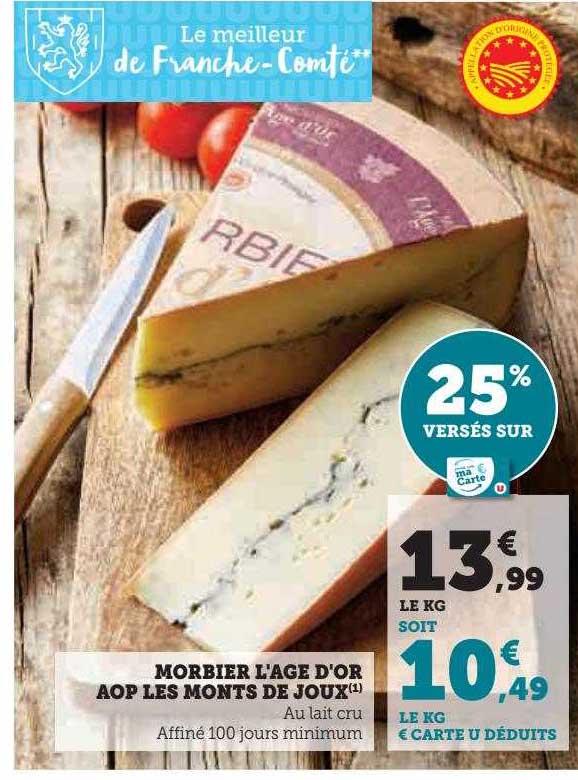 morbier l'age d'or aop les monts de joux