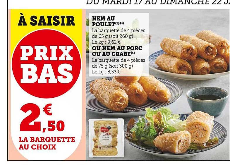 Nem Au Poulet Ou Nem Au Porc Ou Au Crabe