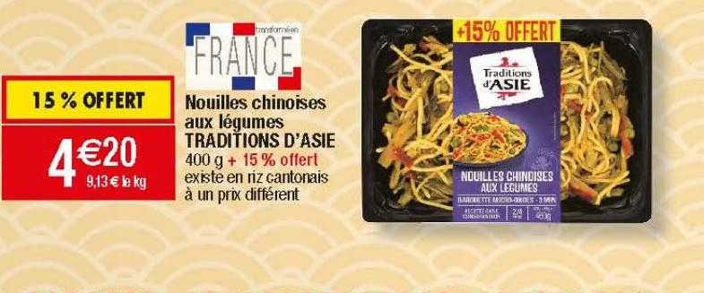nouilles chinoises aux légumes traditions d'asie