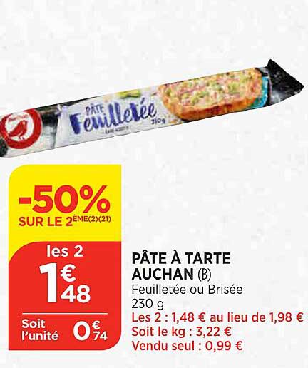 Pâte à Tarte Auchan