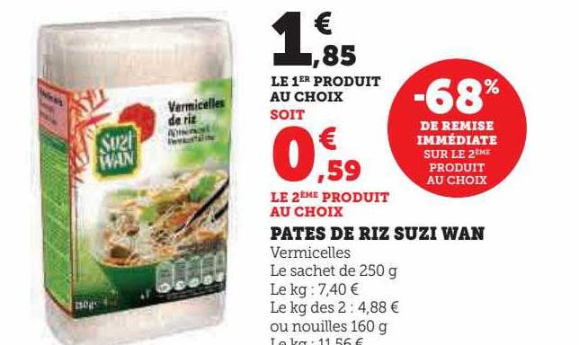 pâtes de riz suzi wan
