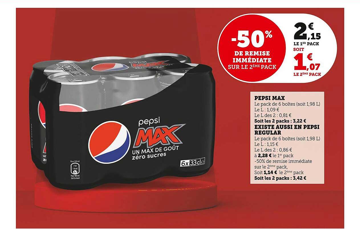 pepsi max existe aussi en pepsi regular