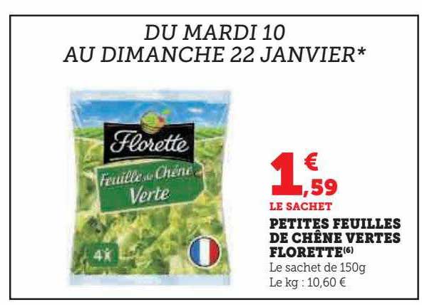 petites feuilles de chêne vertes florette