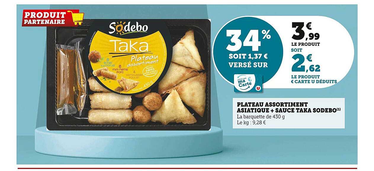 plateau assortiment asiatique + sauce taka sodebo