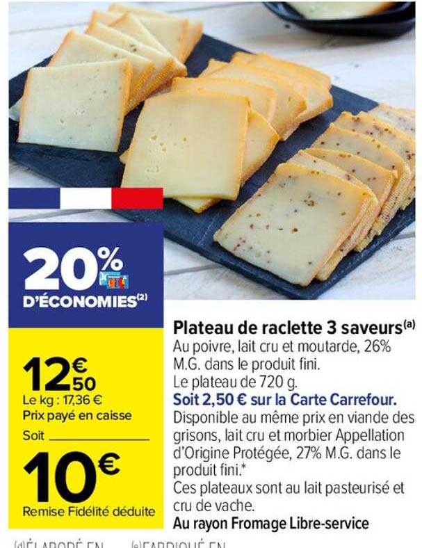 Plateau De Raclette 3 Saveurs