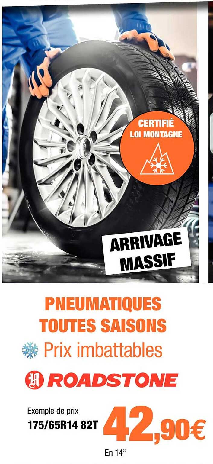 pneumatiques toutes saisons roadstone