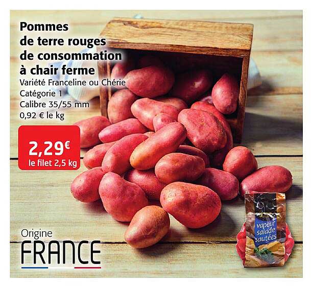 Pommes De Terre Rouge De Consommation à Chair Ferme