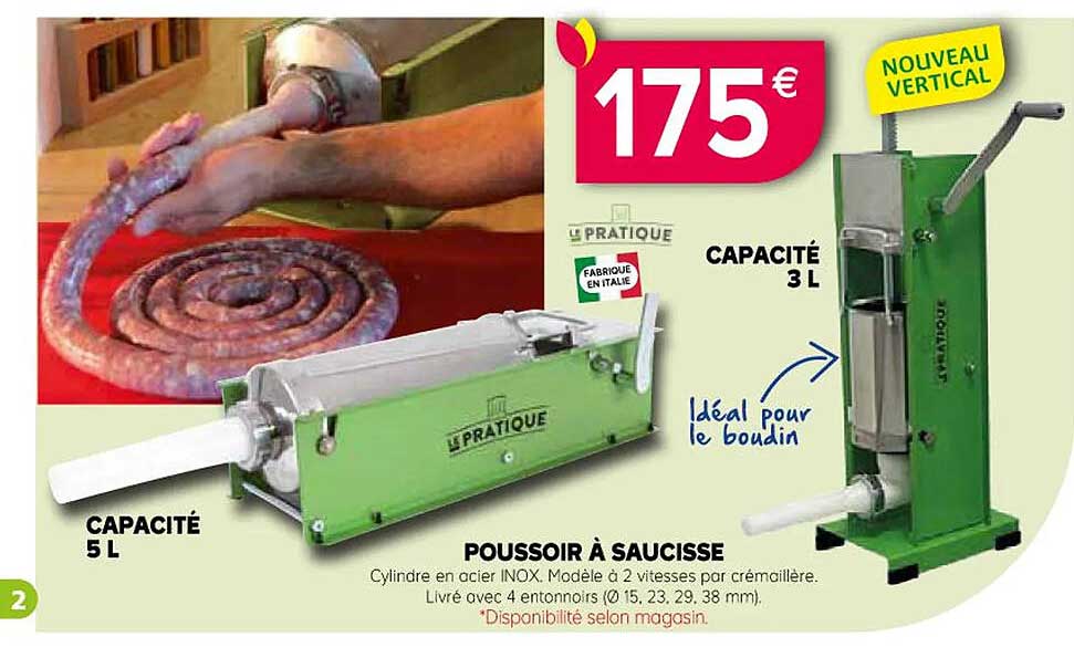 poussoir à saucisse le pratique