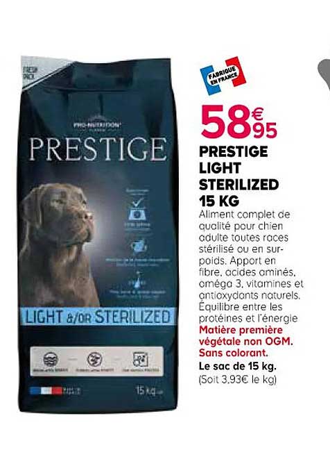 prestige light sterilized 15 kg