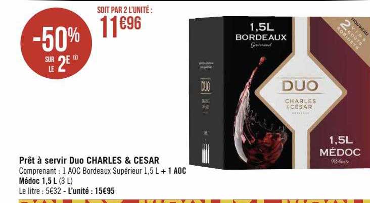 Prêt à Servier Duo Charles & César