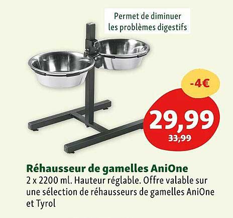 rehausseur de gamelles anione