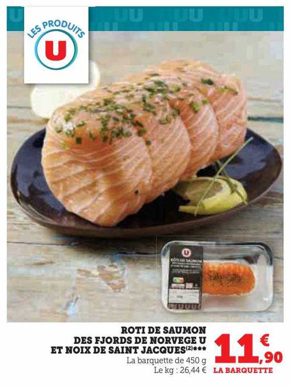 Rôti De Saumon Des Fjords De Norvège U Et Noix De Saint Jacques