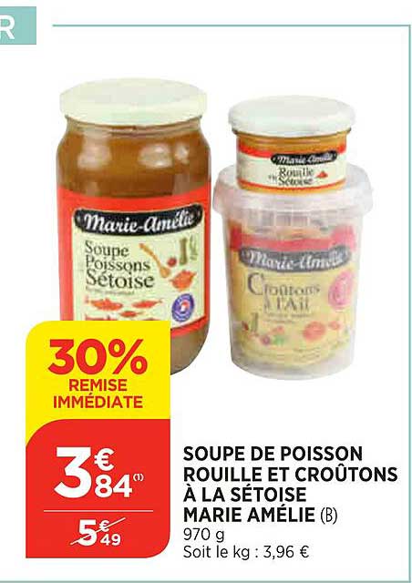 soupe de poisson rouille et croûtons à la sétoise marie amélie